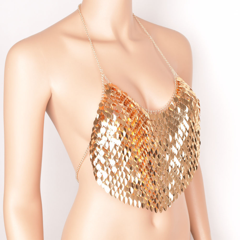 Rindkere kett laser-kristallidega, käsitöö, geomeetriline kujundus, materjal: plastik/vaik, unisex stiil