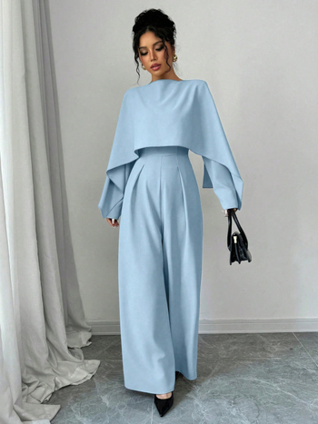 Гащеризон с дълъг ръкав, полиестер, средна талия, прави панталони, за пролет и есен