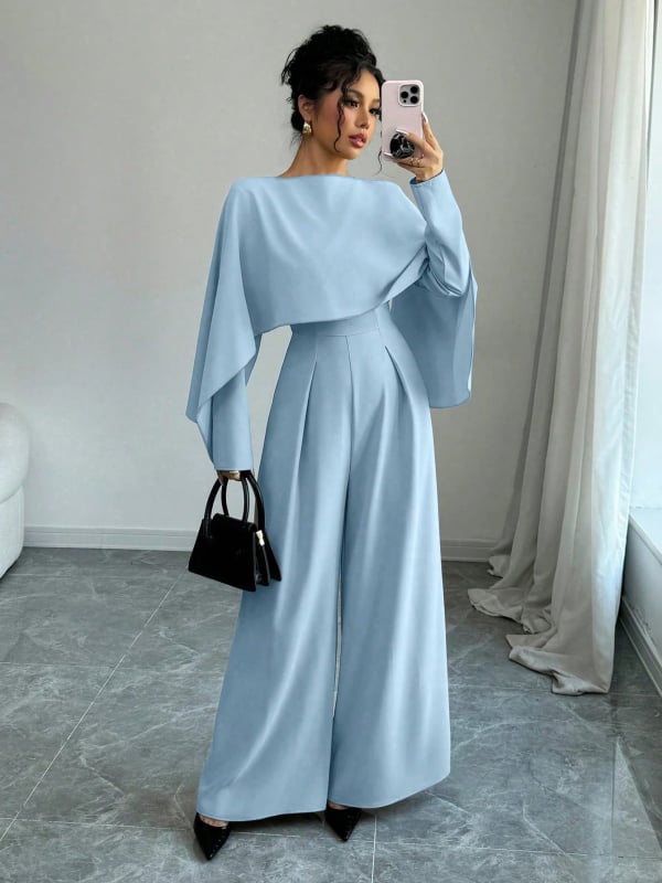 Гащеризон с дълъг ръкав, полиестер, средна талия, прави панталони, за пролет и есен