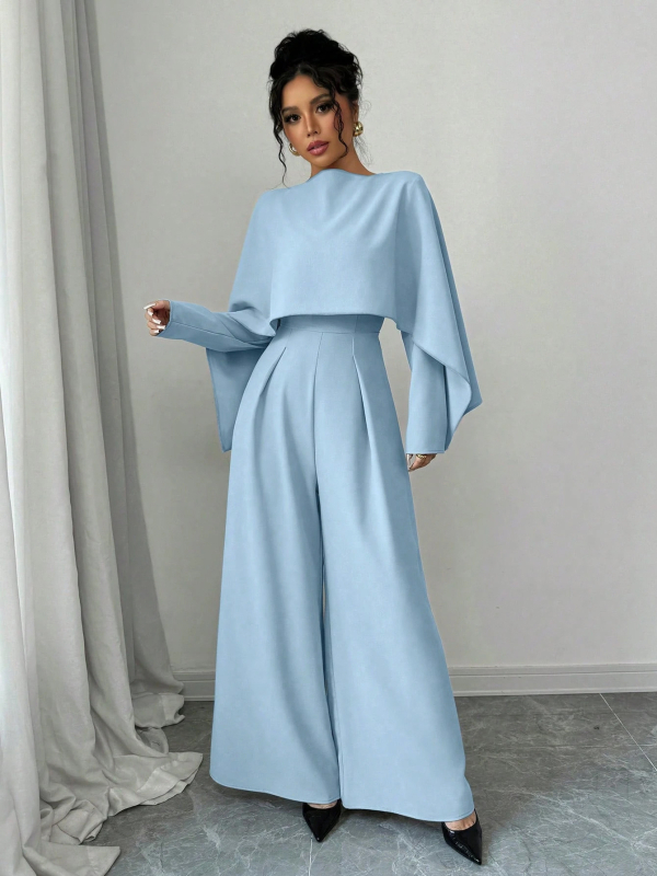 Гащеризон с дълъг ръкав, полиестер, средна талия, прави панталони, за пролет и есен