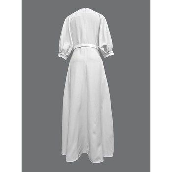 Елегантна рокля с заешка козина, сваляща се качулка, пролет 2025, налична на склад