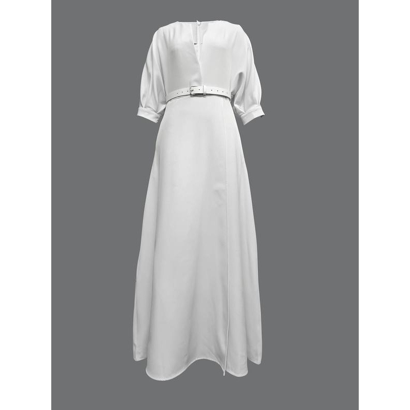 Елегантна рокля с заешка козина, сваляща се качулка, пролет 2025, налична на склад