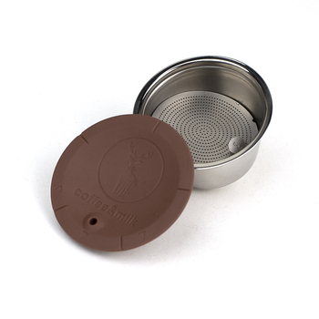 Roostevabast terasest Dolce Gusto kapslite filtrikupp, kahekordse kasutusega kohvile ja piimavahule