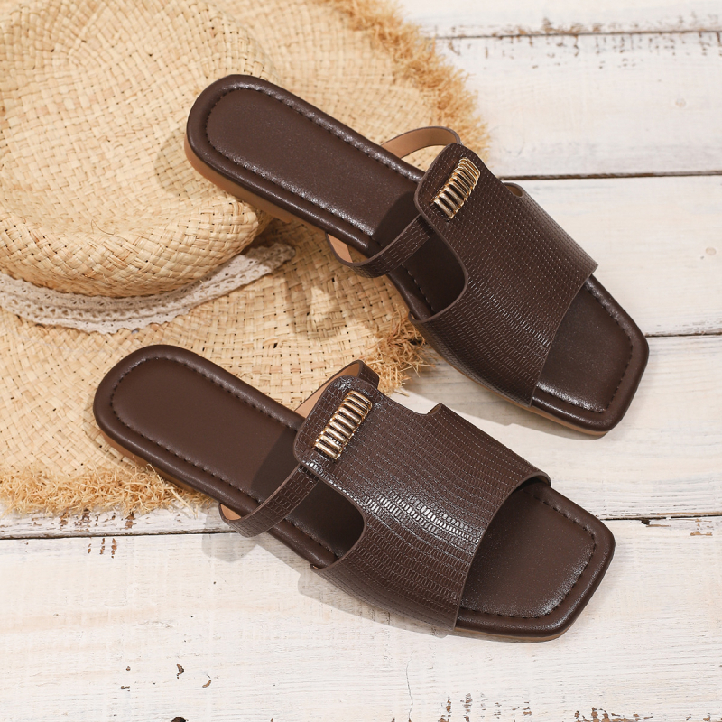 Ženske PU slip-on ravne cipele s gumom, podstava od ovčje kože, rimski stil