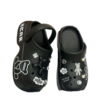 Женски сандали с дупки – PVC горна част, EVA подметка, дебела 6 см, неплъзгащи се и дишащи