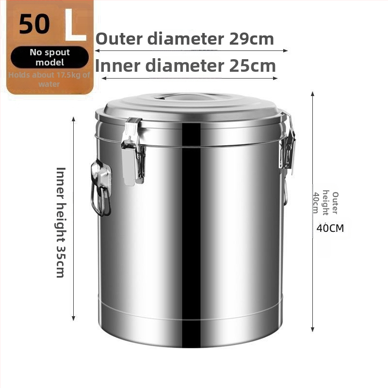 Isolatsiooniga roostevabast terasest ämber 201, äriliseks kasutamiseks, mitte elektriline, materjal: 201 roostevaba teras