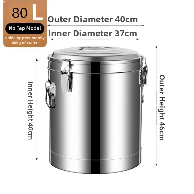 Isolatsiooniga roostevabast terasest ämber 201, äriliseks kasutamiseks, mitte elektriline, materjal: 201 roostevaba teras