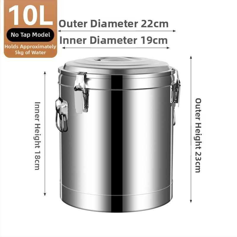 Isolatsiooniga roostevabast terasest ämber 201, äriliseks kasutamiseks, mitte elektriline, materjal: 201 roostevaba teras