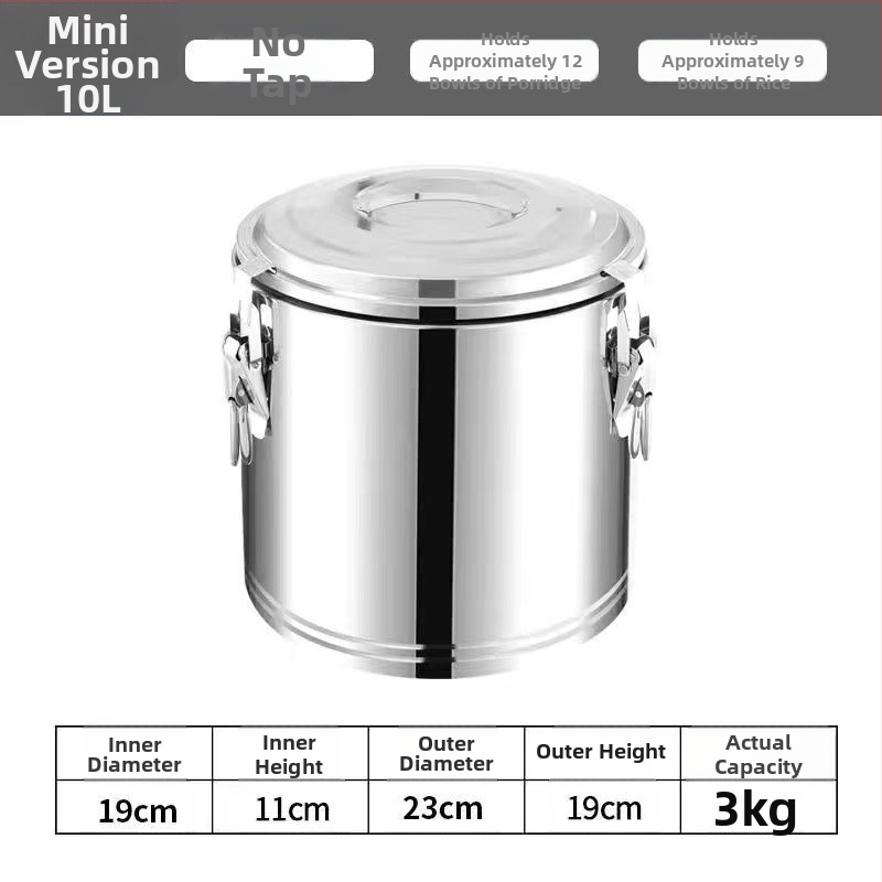 Isolatsiooniga roostevabast terasest ämber 201, äriliseks kasutamiseks, mitte elektriline, materjal: 201 roostevaba teras