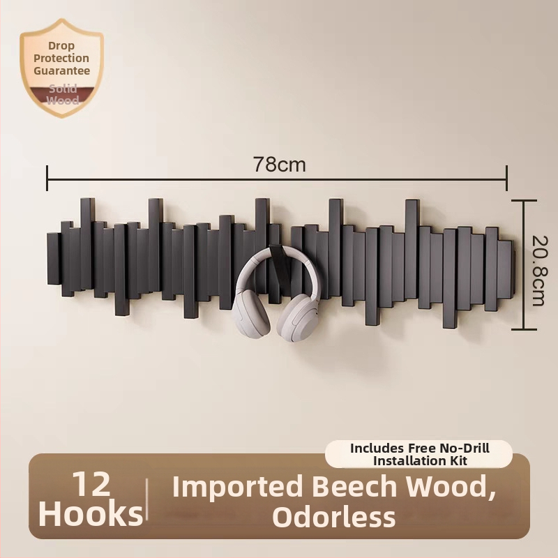 Sienas āķis mēteļiem pianīna taustiņa stilā, bez urbšanas, izcelsme Zhejiang, modelis B01