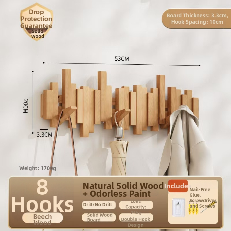 Sienas āķis mēteļiem pianīna taustiņa stilā, bez urbšanas, izcelsme Zhejiang, modelis B01