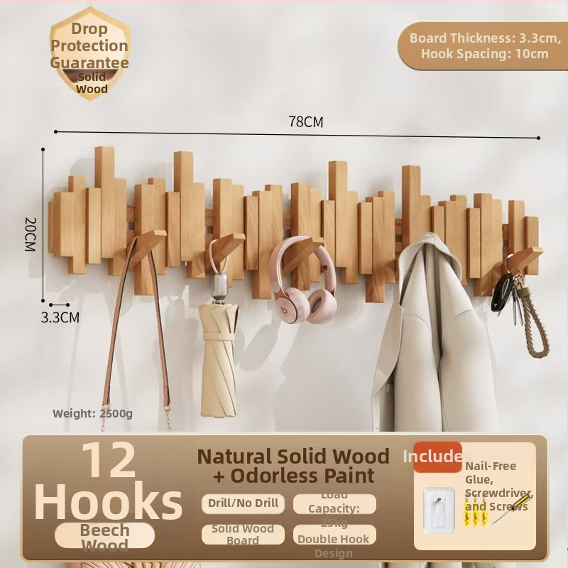 Sienas āķis mēteļiem pianīna taustiņa stilā, bez urbšanas, izcelsme Zhejiang, modelis B01