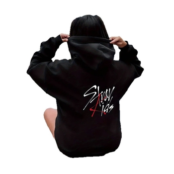 Женски пуловер-худи с графичен принт SYVAV, джоб кенгуру, тънък полиестер, дълги ръкави, качулка, права кройка