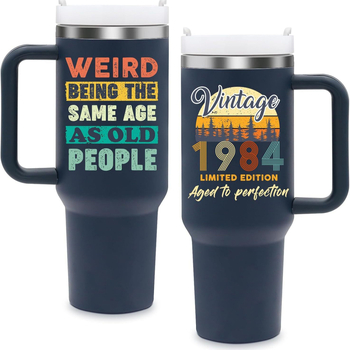 Термос чаша с дръжка за автомобил - вътрешен резервоар от 316 неръждаема стомана; корпус от 304 неръждаема стомана - 6-12 часа изолация