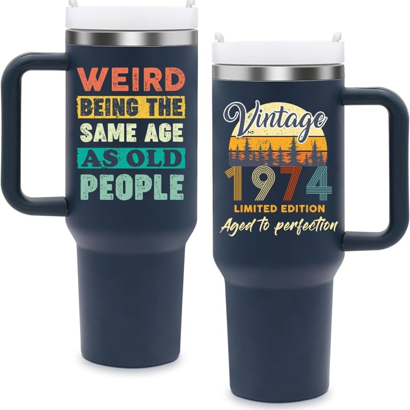 Термос чаша с дръжка за автомобил - вътрешен резервоар от 316 неръждаема стомана; корпус от 304 неръждаема стомана - 6-12 часа изолация