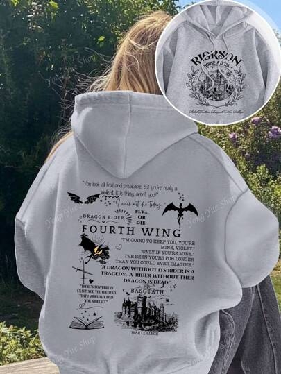 Дамски памучен суитшърт с качулка, свободна кройка, дълги ръкави, кръгло деколте