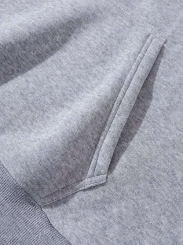 Дамски памучен суитшърт с качулка, свободна кройка, дълги ръкави, кръгло деколте