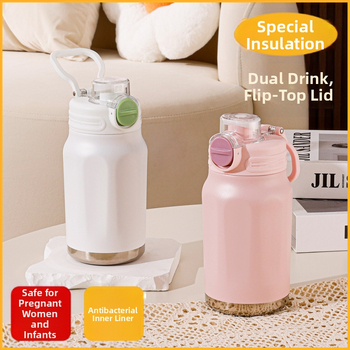 Termos tassi su suure mahutavusega, sisemine osa 316 roostevabast terasest, väliskorpus 201 roostevabast terasest, isolatsioon 6–12 tundi, trükitud logo