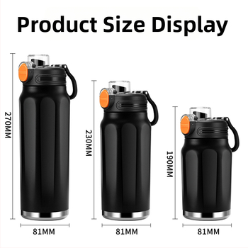 Termos tassi su suure mahutavusega, sisemine osa 316 roostevabast terasest, väliskorpus 201 roostevabast terasest, isolatsioon 6–12 tundi, trükitud logo