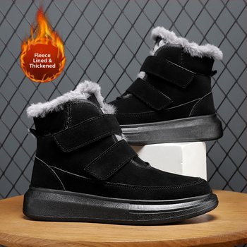 Vyriniai aukšti snieginiai batai žiemai su Velcro užsegimu, viduje įlietas fleece, atsparus slydimui gumos padas