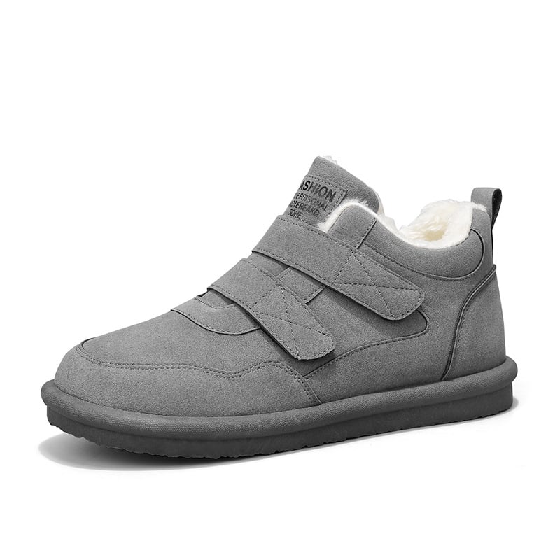 Мъжки снегоботи с Velcro - топло подплатени, фланелена горна част, противохлъзгаща гумена подметка, инжекционно формирана подметка