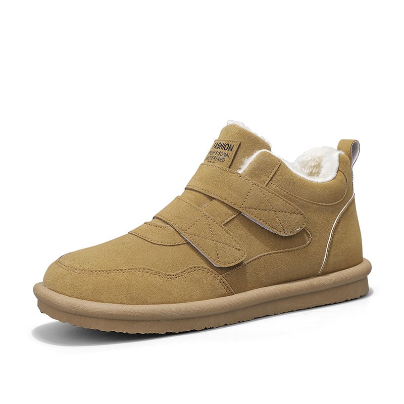 Мъжки снегоботи с Velcro - топло подплатени, фланелена горна част, противохлъзгаща гумена подметка, инжекционно формирана подметка