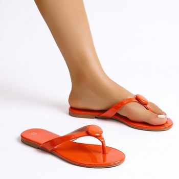 Дамски плажни джапанки с панделка, PU горна част, подметка от TPR, кръгъл пръст, стил принцеса