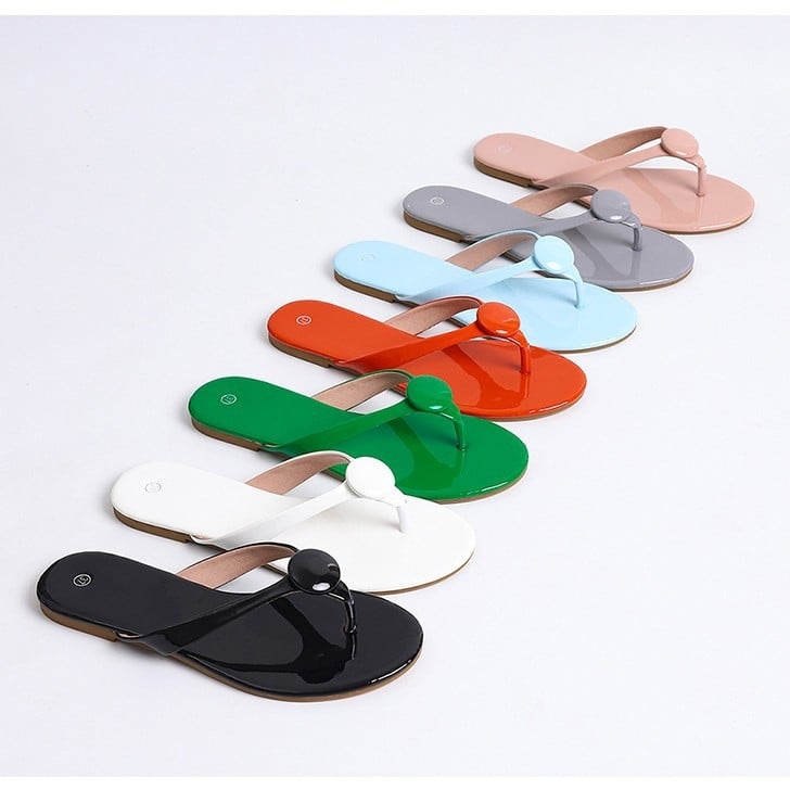 Дамски плажни джапанки с панделка, PU горна част, подметка от TPR, кръгъл пръст, стил принцеса