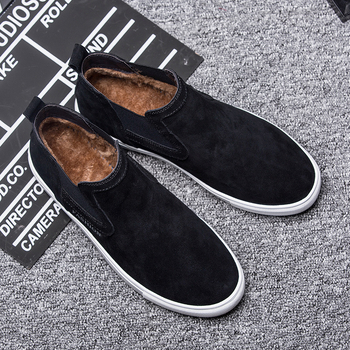 Férfi középmagasságú bőrsneaker, kerek orr, pamut bélés, EVA talpbetét, gumírozott talp