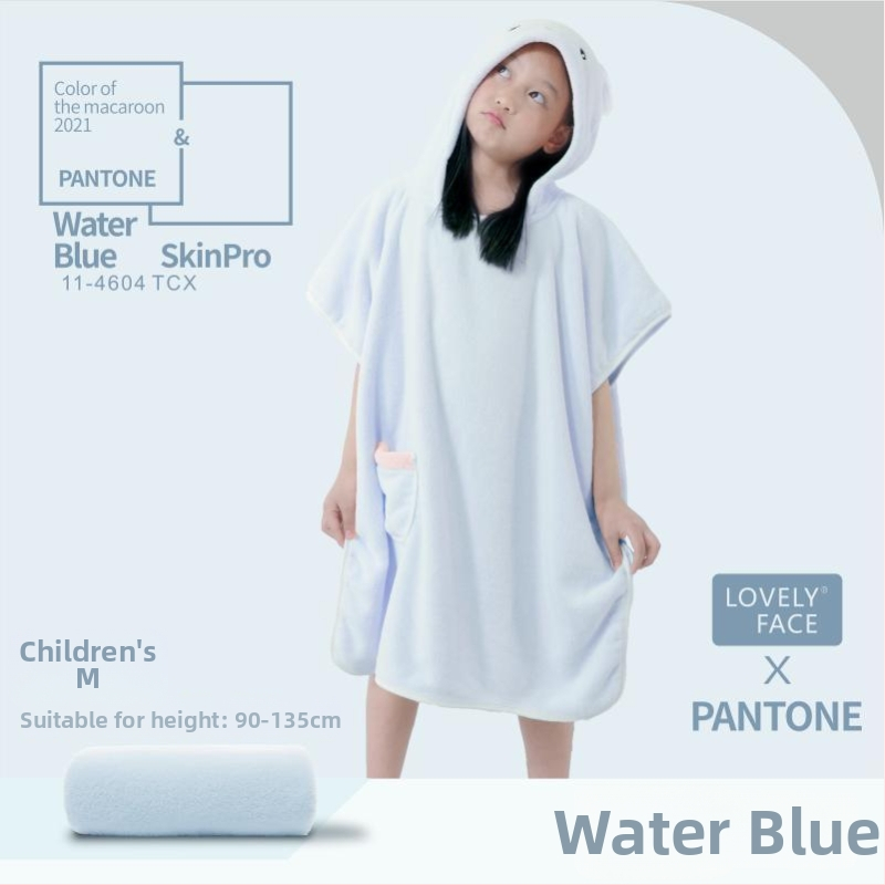 Pieaugušo kapucētā dvieliņa halāts vannai - nēsājams korāla pūšļainais dvielis, uzsūcošs, ātri žūst, poliestera šķiedra