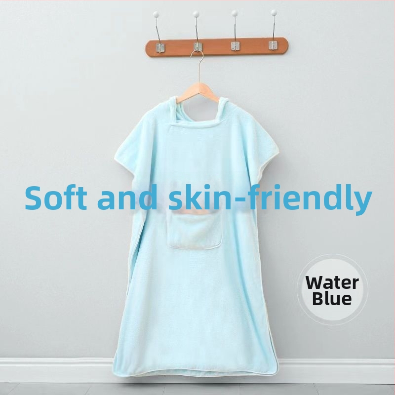 Pieaugušo kapucētā dvieliņa halāts vannai - nēsājams korāla pūšļainais dvielis, uzsūcošs, ātri žūst, poliestera šķiedra