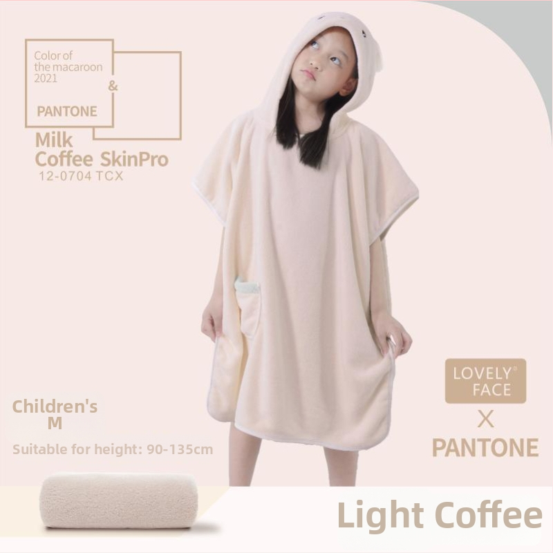 Pieaugušo kapucētā dvieliņa halāts vannai - nēsājams korāla pūšļainais dvielis, uzsūcošs, ātri žūst, poliestera šķiedra