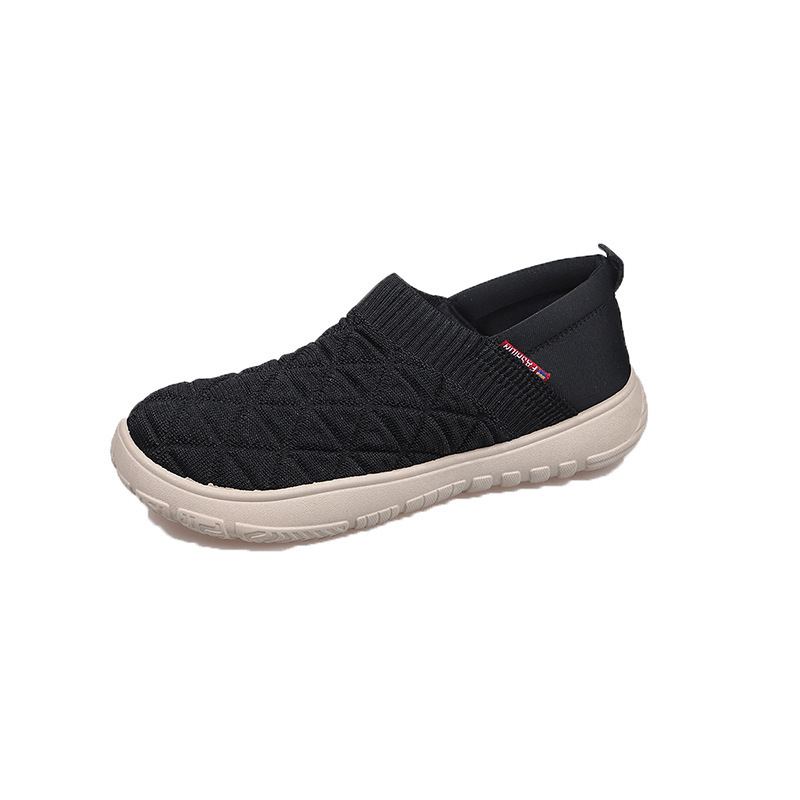 Ženske slip-on casual cipele, gornji dio od platna, gumena potplata, niski potpetica 1-3 cm, ulošak od platna