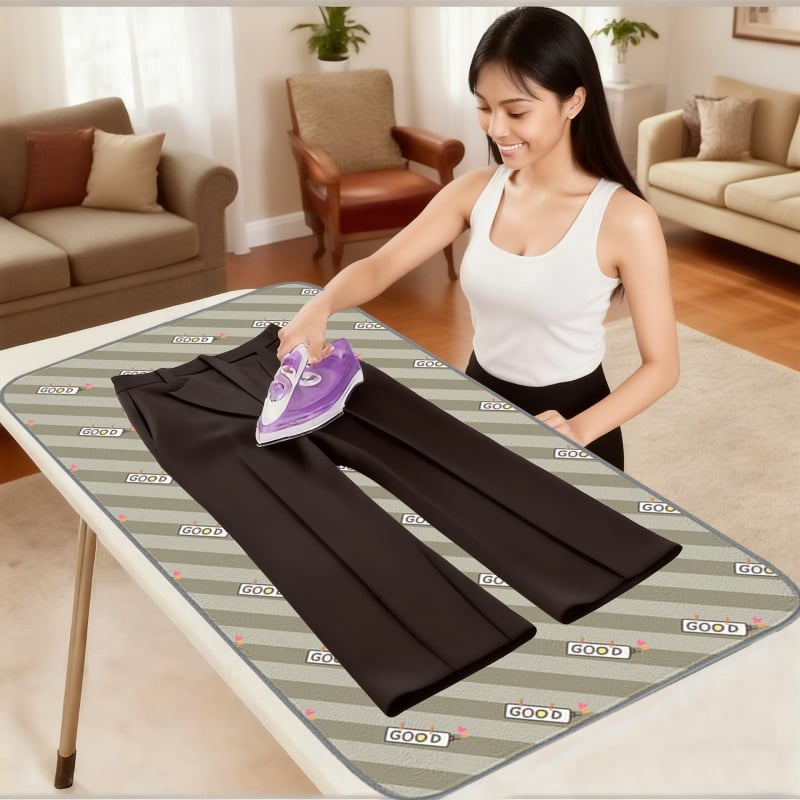 Термоустойчива изолационна подложка за гладене, сгъваема, полиестер, за гладене на дрехи