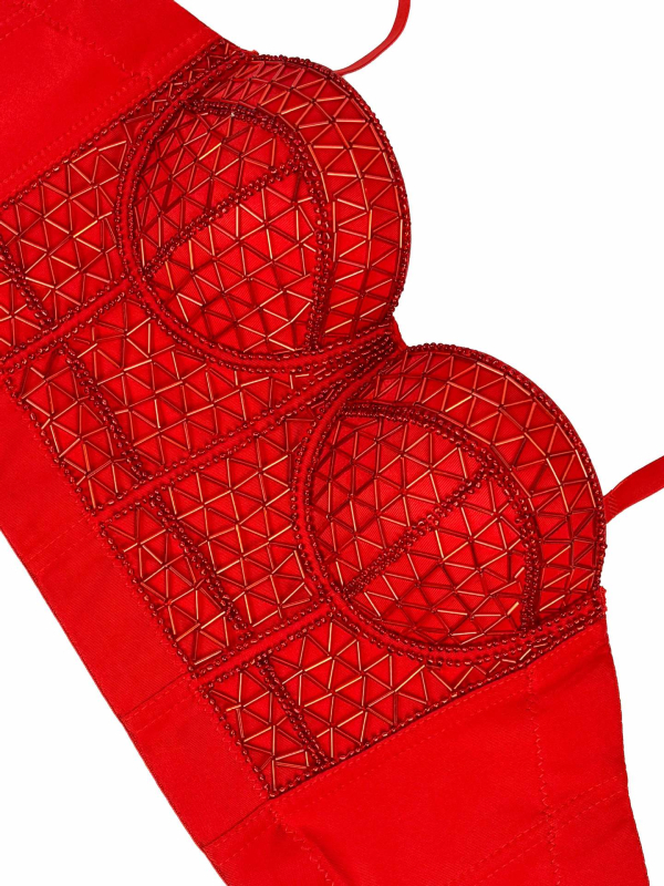 Montisha Sling Stil Slim-Fit Camisole Vesta s 3D uzorkom, Poliester (70–80%) i Spandeks, uklonjive naramenice