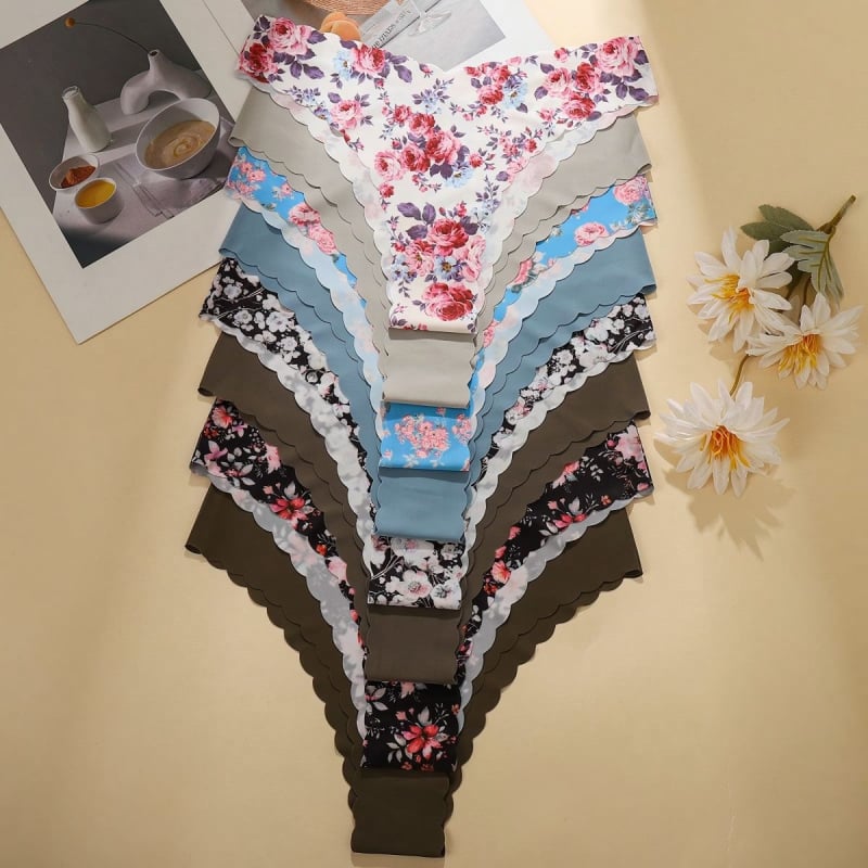 Sieviešu apakšveļa - Adīts neilons 70–80% kā galvenā materiāla; Kokvilnas oderes 80–90%; Adīts audums; Vidēja josta