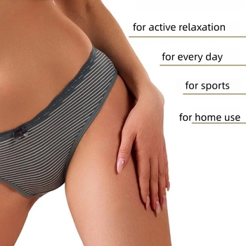 Памучни дамски бикини с ниска талия, дишащи, едноцветни