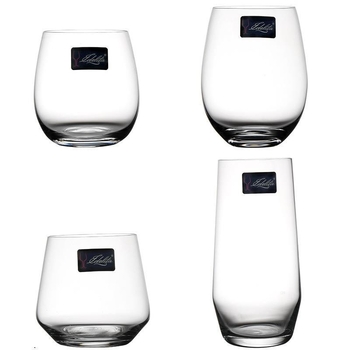 Водна чаша от кристално стъкло – кръгла, еднопластова, за ресторанти, персонализирано лого