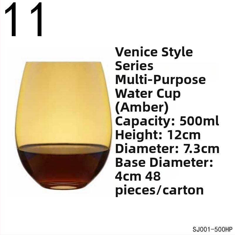 Водна чаша от кристално стъкло – кръгла, еднопластова, за ресторанти, персонализирано лого