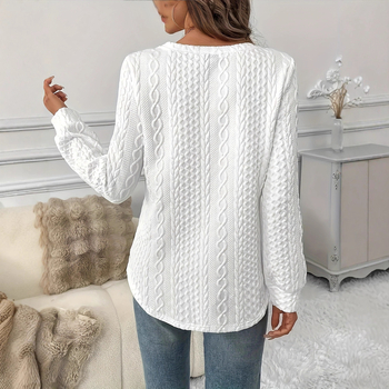 Naiste kapuutsiga sviiter, laia lõikega, linnal stiil, pikad varrukad, ümmargune kaelus, polüester/spandeksi segu 30–50%, sügisel 2025