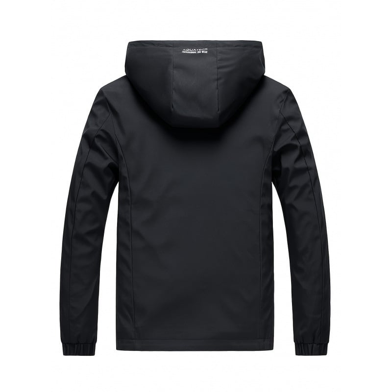 Ανδρικό μπουφάν χωρίς κουκούλα, σε στενή γραμμή Slim-Fit, ζεστό με ύφασμα Vinylon-Lycra για φθινοπωρινό-χειμερινό