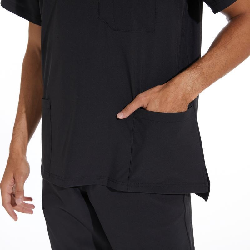 Мъжки Scrub топ и джогър — Corduroy плат, основен плат от лен, огнеупорен, подходящ за изпълнителни/съдебни униформи, пролет 2025