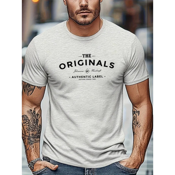 Μπλουζάκι από 100% βαμβάκι, κοντά μανίκια, στρογγυλός λαιμός, εκτύπωση με γράμματα, βασικό και δημοφιλές στυλ, βάρος 180-250 g