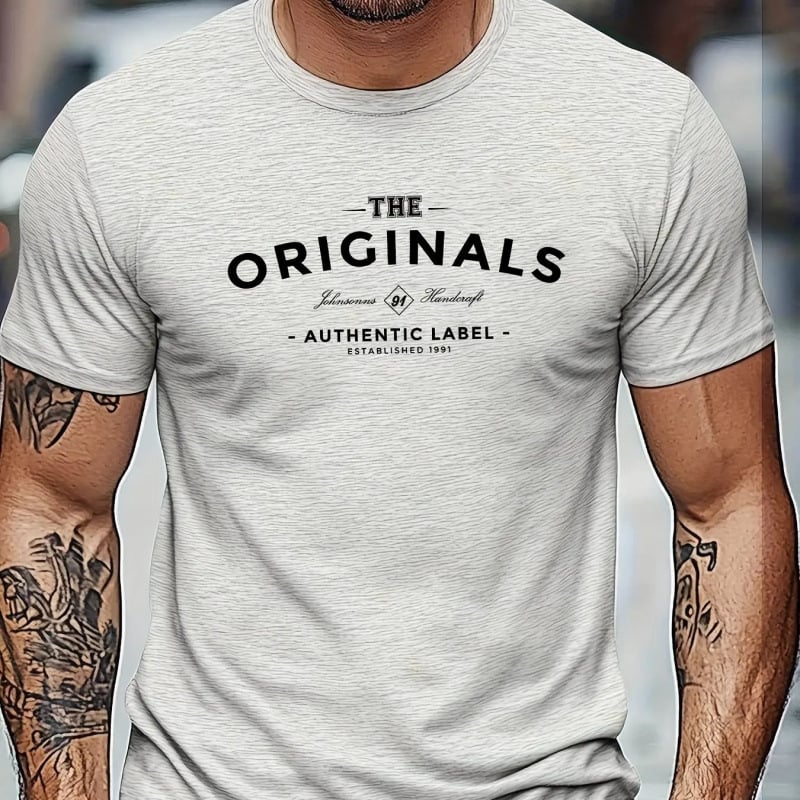 Μπλουζάκι από 100% βαμβάκι, κοντά μανίκια, στρογγυλός λαιμός, εκτύπωση με γράμματα, βασικό και δημοφιλές στυλ, βάρος 180-250 g