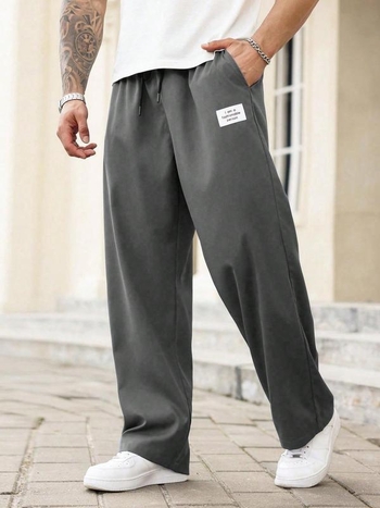 Мъжки ежедневни панталони, висока талия, права кройка, къс крачол, бамбукови влакна, висока еластичност