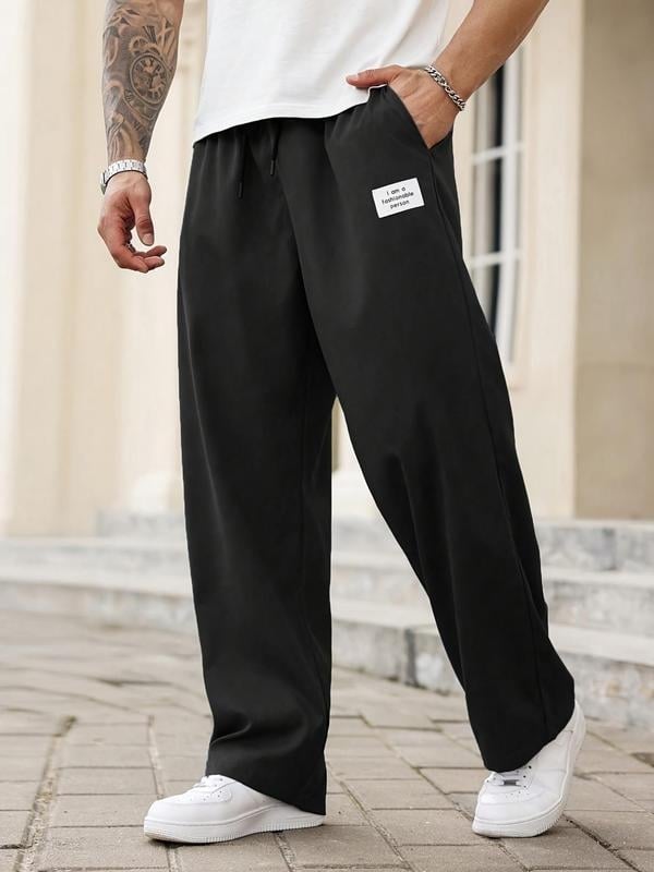 Мъжки ежедневни панталони, висока талия, права кройка, къс крачол, бамбукови влакна, висока еластичност