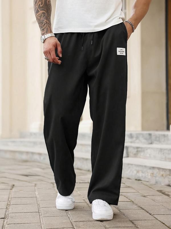 Мъжки ежедневни панталони, висока талия, права кройка, къс крачол, бамбукови влакна, висока еластичност