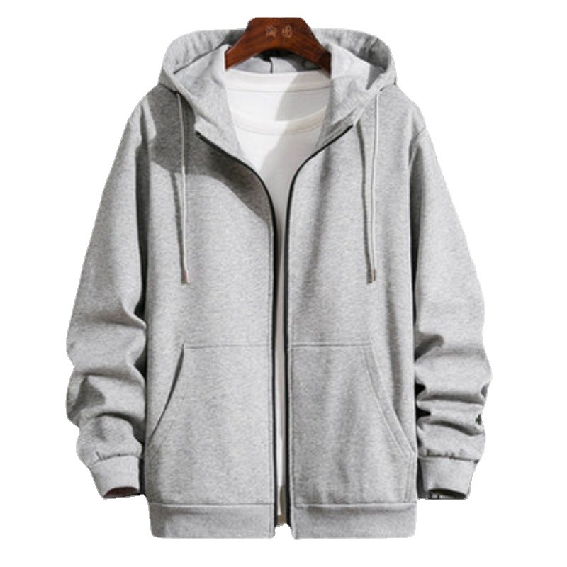 Мъжки качулков кардиган жакет, памук 91–95%, подплата от норков велур, цип, дълги ръкави, джобове с триизмерни апликации