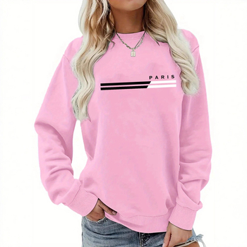 Дамска суитшърт с принт на букви, Хареджуку готик стил, яка с ревери, полиестер, странични джобове