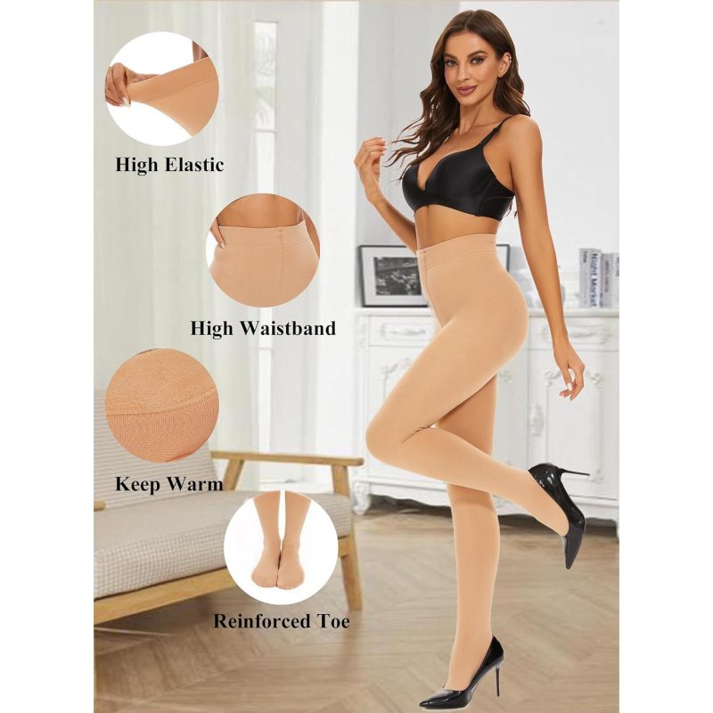 Tajice od flisa s unutrašnjom podstavom, tople i mekane, jednobojne, podizanje stražnjice i oblikovanje siluete, 50–70% poliester.